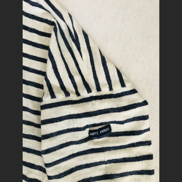 Jenni Kayne X Saint James dark blue Rue Drop Shoulder Tee M - Picture 3 of 6